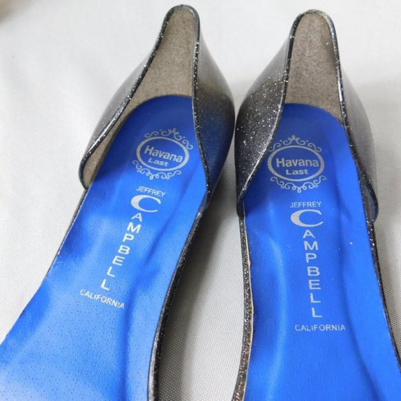 Jeffrey Campbell Havana glitter jelly flats shoes, sz 9 - Picture 6 of 10